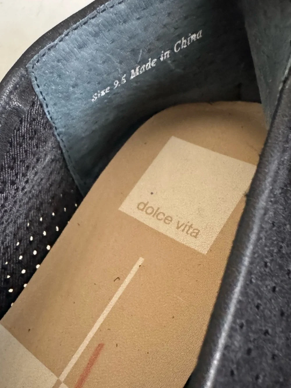 Dolce Vita Baylee Ballet Flat 9.5 Black Onyx Perforated Suede Classic Minimalist - Picture 10 of 10